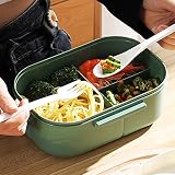 Zestaw Pojemników na Lunch Konstrukcja Dwuwarstwowa Pojemnik na Lunch Wytrzymały Pojemnik ze Stali Nierdzewnej Pudełko na Lunch do Układania w Stosy Przegródki na