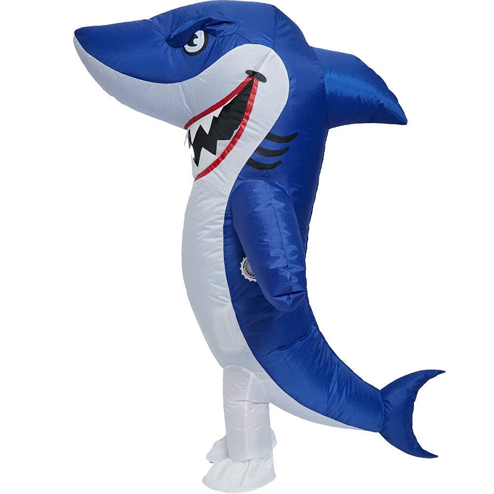 One Casa Inflatable Costume Full Body Shark Air Blow up Funny Party ...