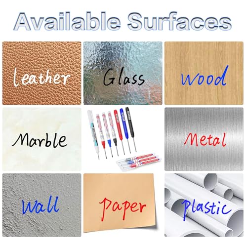 TXXATX Tieflochmarker 10 Stk Bohrlochmarker Metall 45 mm 32 mm 20 mm Lochmarker Extralange Spitze Bohrlochmarkierungen Markierungsstift für Holz Kunststoff Karton Wand Baustelle(Schwarz Blau Rot Weiß)