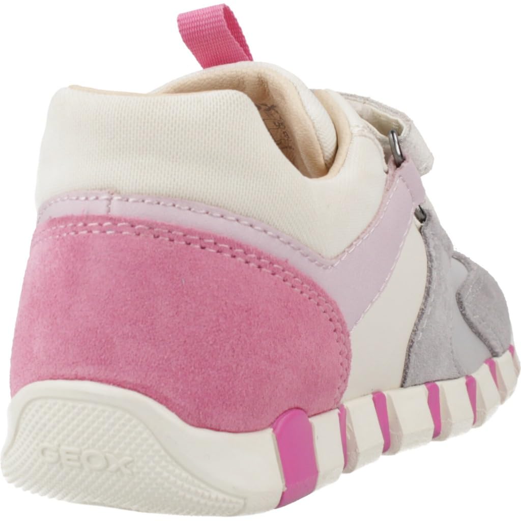 Geox Baby B IUPIDOO Girl First Steps Grey/Fuchsia 20_EU