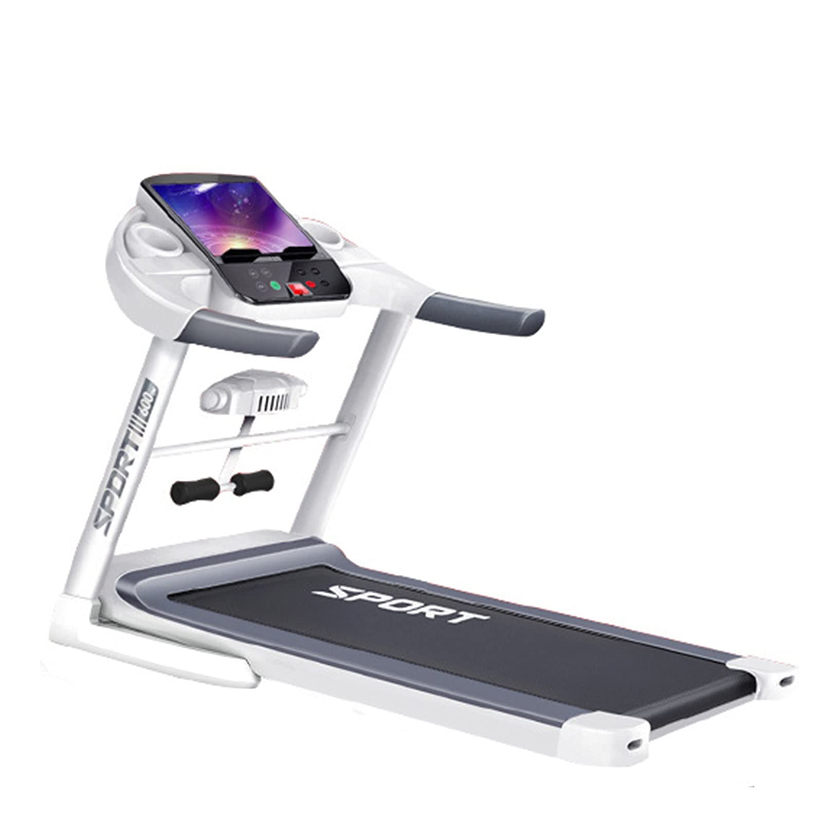 AGYH Treadmill Folding Treadmill For Home Gym, Indoor Sports Running Machine With LED Display And Magnetic Safety Buckle，3.0 PH Portable Treadmill