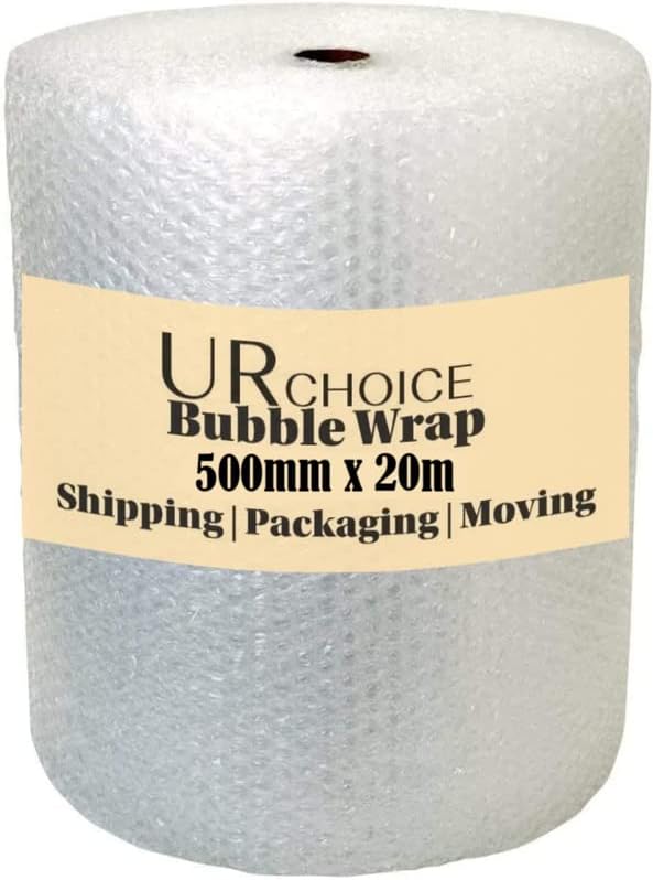 UR CHOICE Bubble Wrap 500MM x 20M Roll of Premium Quality Polythene Small Bubble Wrap