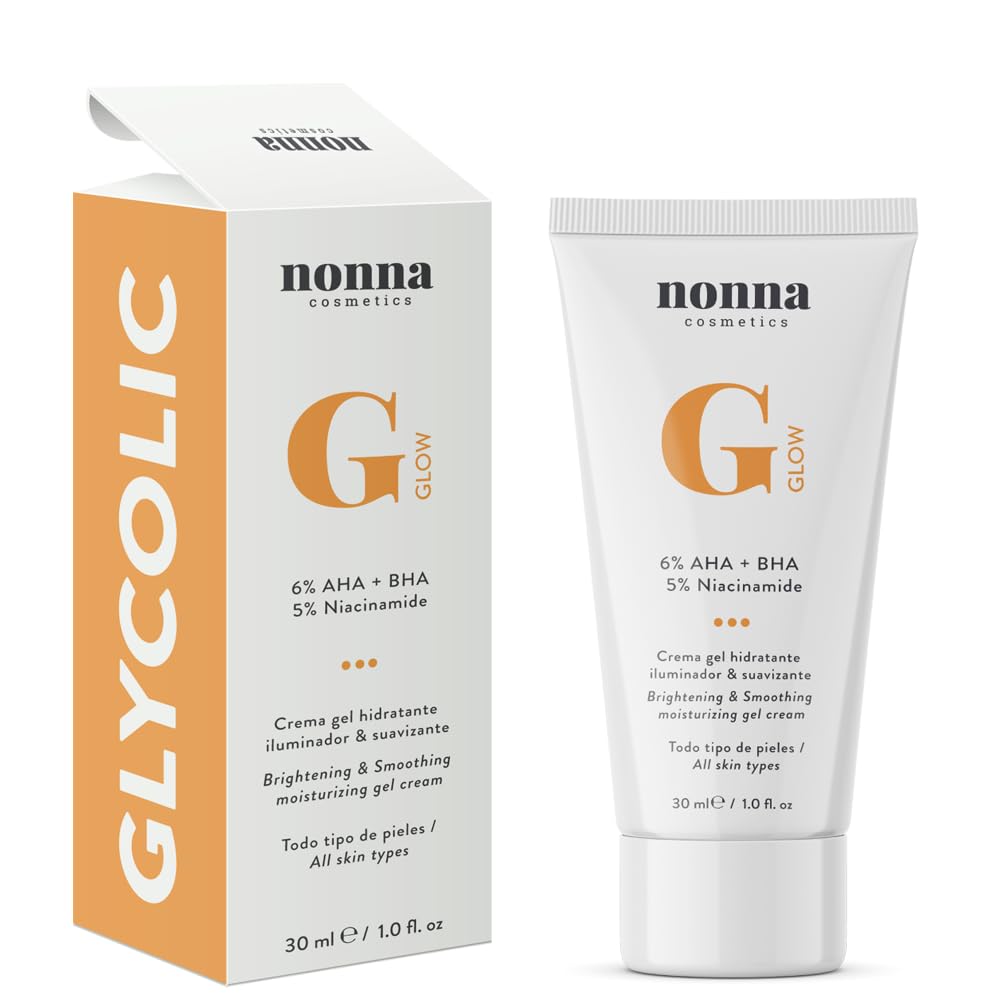 Nonna Cosmetics - GGLOW 5% - Crema facial para poros dilatados, imperfecciones y acne - Acido Glicolico & Niacinamida - 10ml (Travel size) (30 ml)