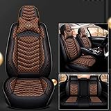 Material de alta calidad : Fundas Asientos Coche Universales para Audi A5 Q7 A7 A8 S4 Q8 A6 S5 A4 S3 S7 S8 S6 e-tron SQ5 Q5 Cruz. La funda del asiento del automóvil está hecha de cuero PU de alta calidad resistente al desgaste + esponja elástica + tela base antideslizante, inodoro, transpirable, suave y cómodo.
