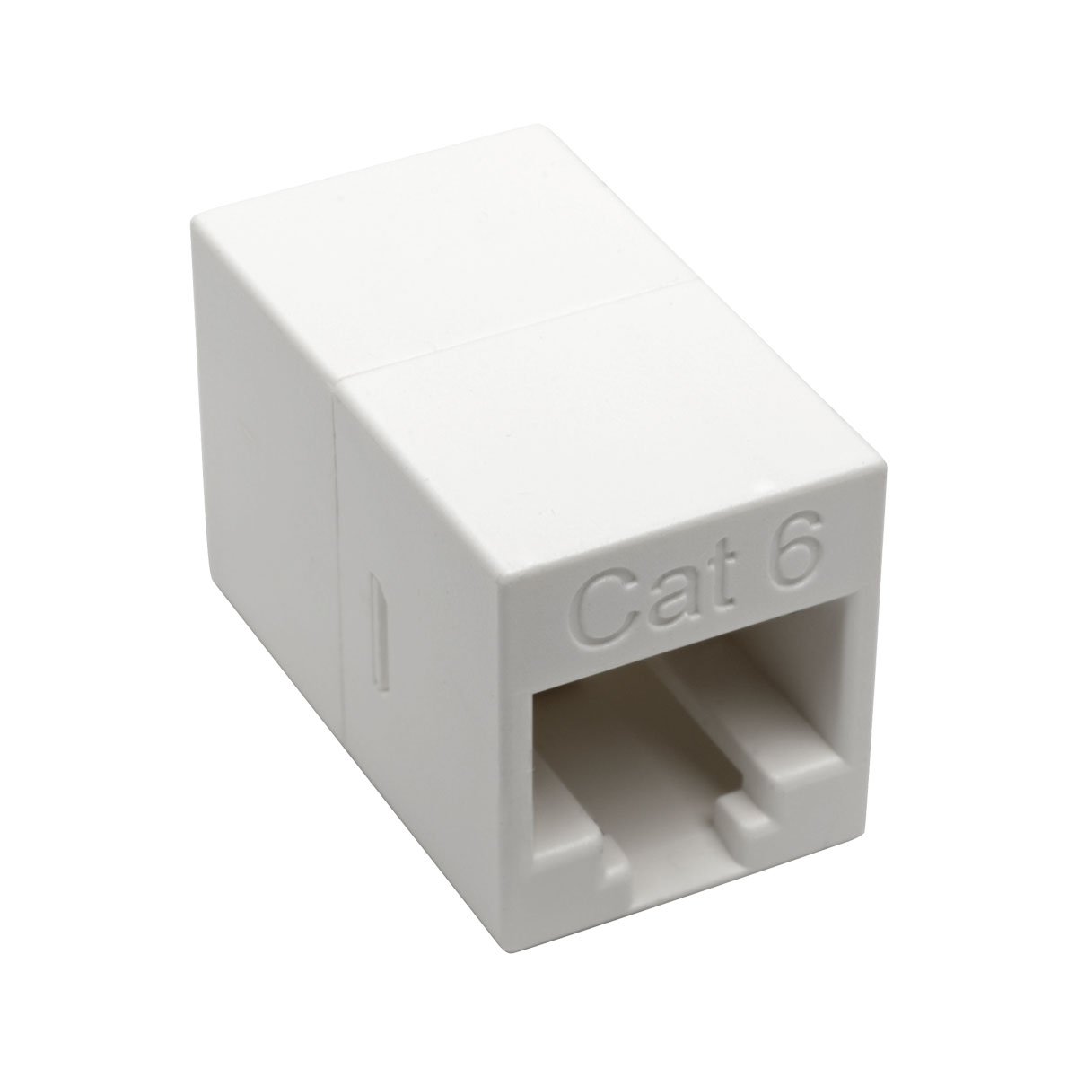 Tripp Lite Cat6 Gigabit Ethernet Straight-Through Modular In-Line Coupler Compact RJ45 White F/F TAA (N234-001-WH)