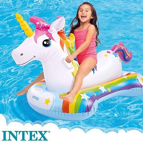 Intex 57552 Sihirli Unicorn 163 cm, su sporları, plaj malzemesi, şişme ürün, yüzme aksesuarı, kamp, dalış, güvenlik