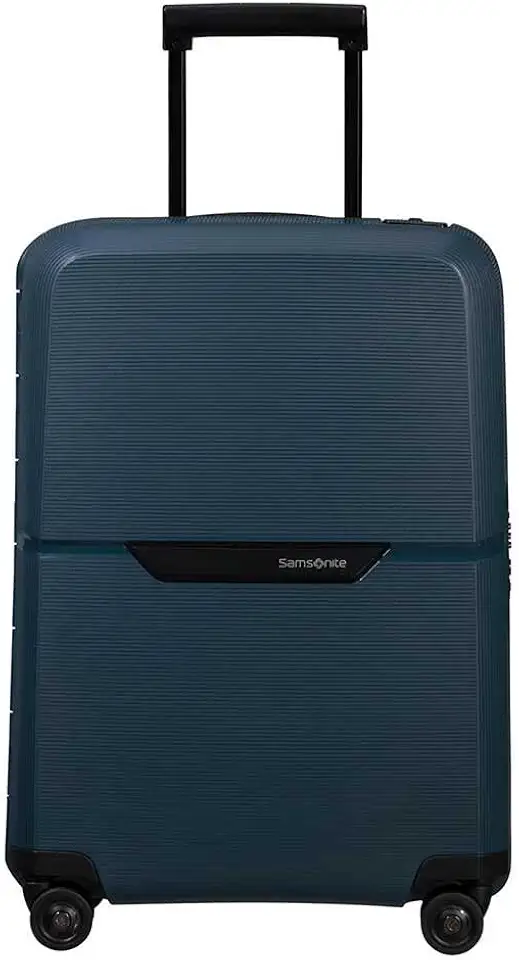Mala de Bordo Magnum Eco Samsonite Polipropileno Cadeado Tsa 4 Rodas Duplas Giro 360 Azul