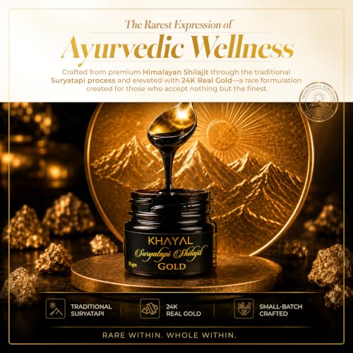 Image of Khayal Suryatapi Pure Himalayan Gold Shilajit Resin | Shilajeet | Natural Energy, Stamina & Vitality Support | For Men & Women (15 gm Gold)