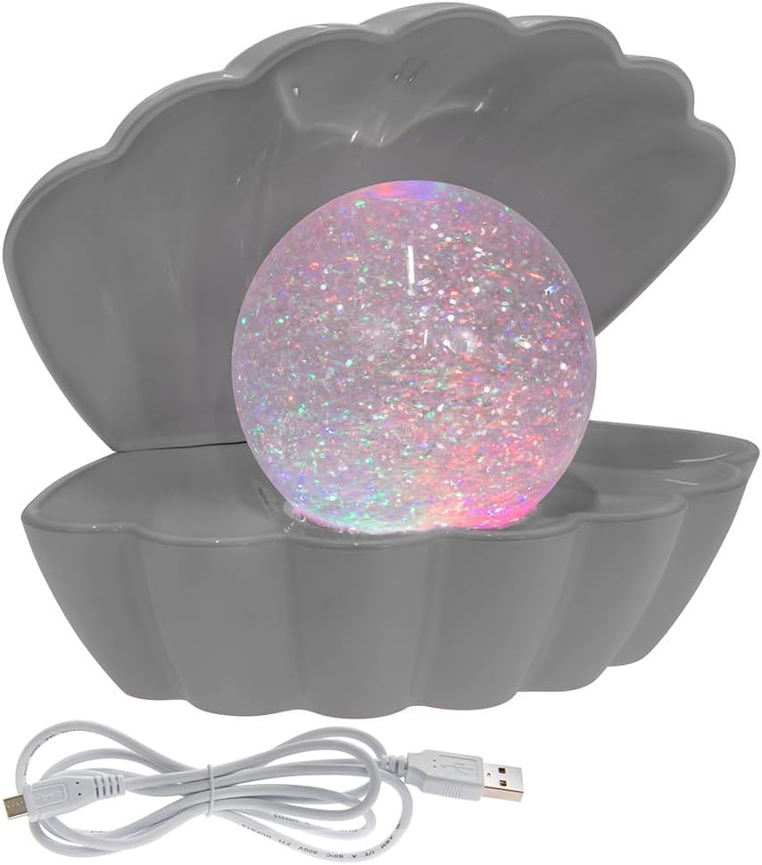L & P Home & Gifts Lesser & Pavey Grey Glitter Pearl Seashell Colour ...