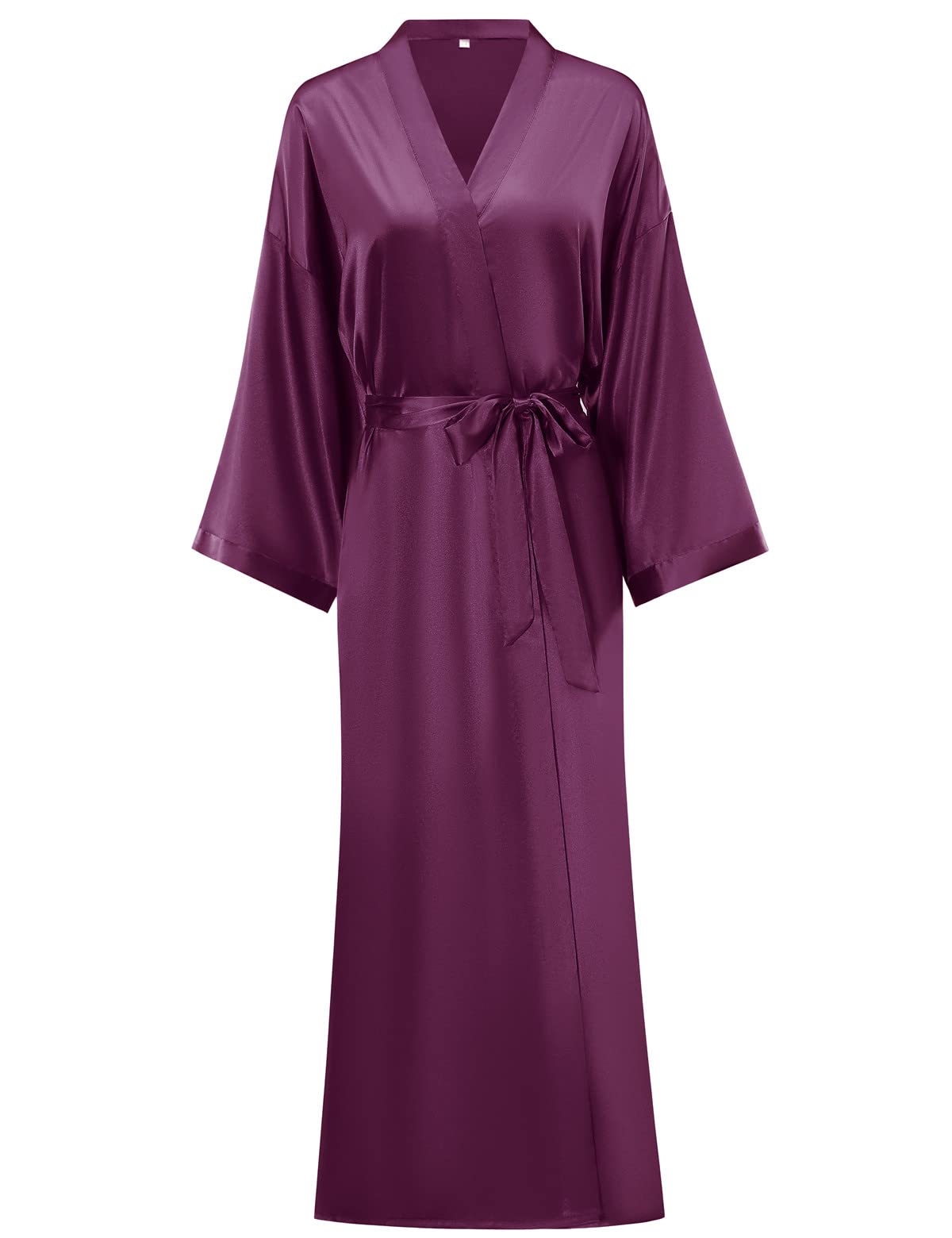 Women's Soft Long Satin Robes Long Silk Robes Full Length Robes Kimonos Silky Bath Robe Dressing Gowns