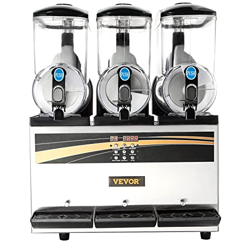 VEVOR Kommerzielle Slusheis Maschine, 3 x 15 L Slusheis Maschine 800 W 220 V Slusheis Eismaschine, Slushgerät 63 x 45 x 80 cm Slushy Maker Maschine, 2 Modi Intelligentes LED-Bedienfeld Slushy Maker – Bild 5