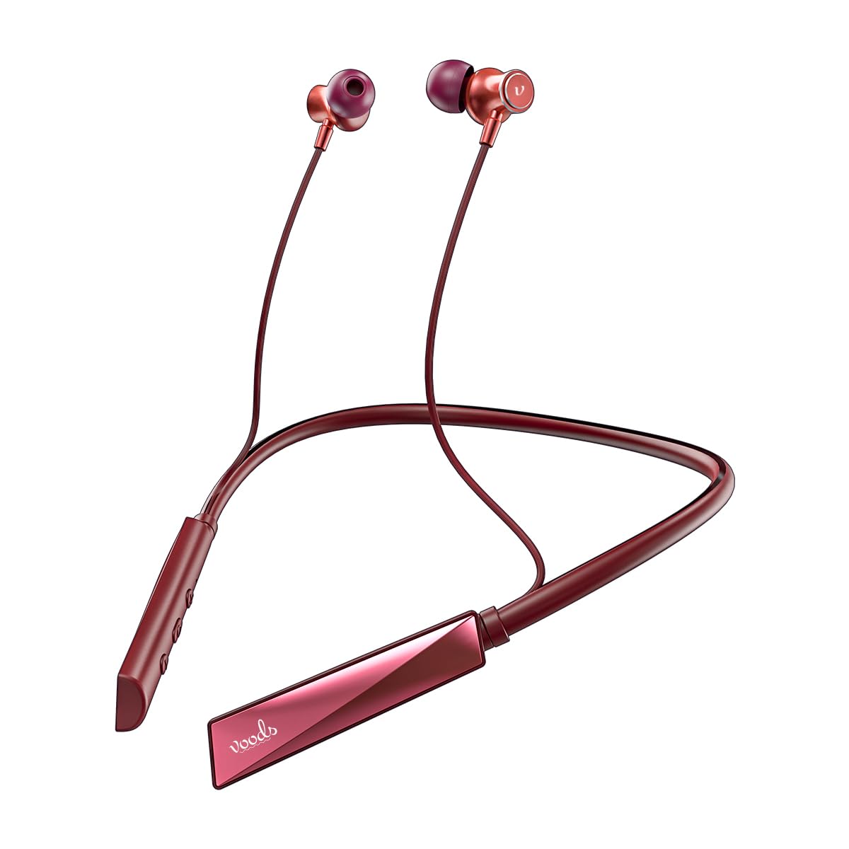 Voods Ultra Plus Voice Changer Neckband with 5 Voice Modes, 130 Hrs Stand By, Magnetic On/Off with Call Vibration Alert, Dual-Device Pairing, Clear Calls, Fast Charging & IPX6 Rating (Red)-image-38
