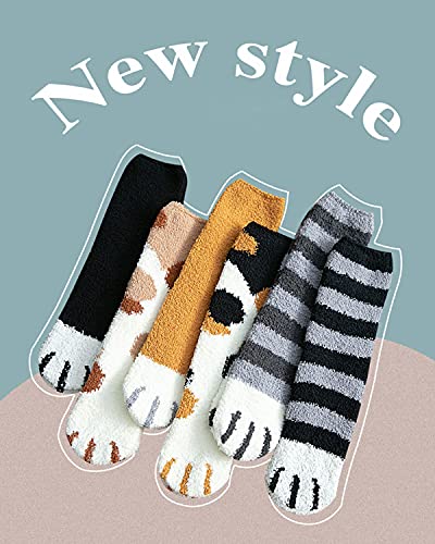 Ginmewrae Fuzzy Socks for Women Cozy Soft Fluffy Slipper Socks Home Sleeping Warm Socks Stocking Stuffer Gift for Women2
