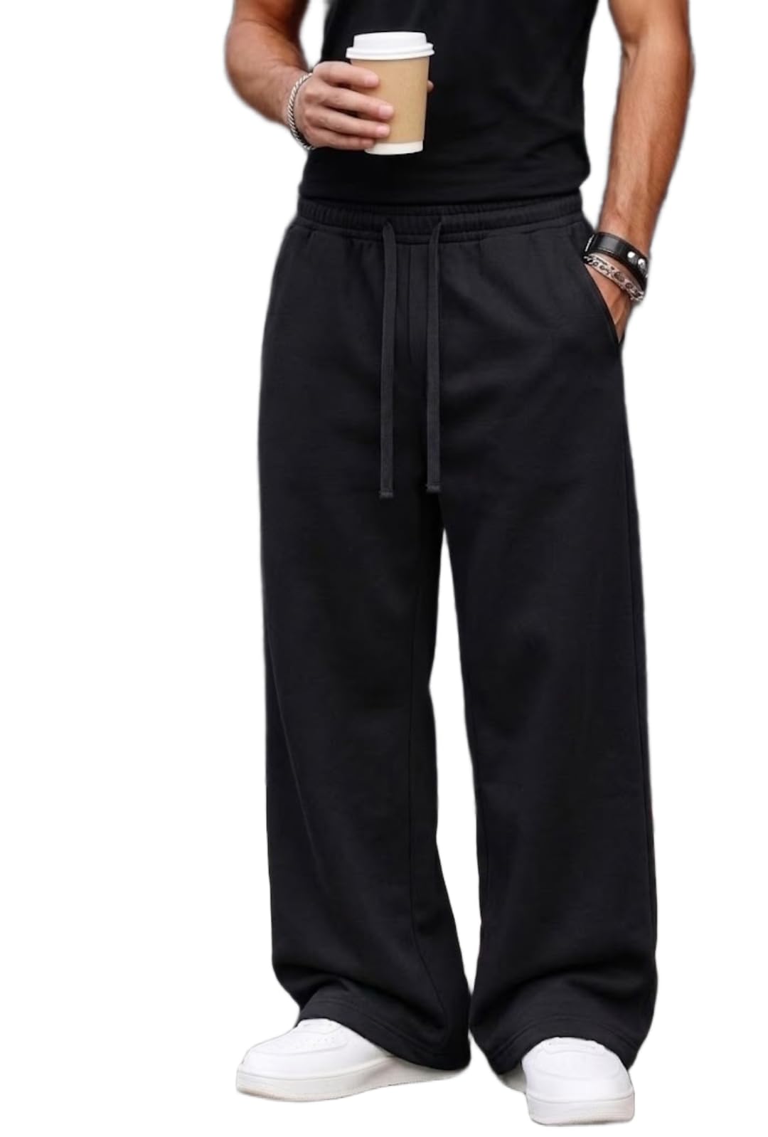 dockstreet Track Pant for Men || Baggy Fit || Track Pants || Full Elastic Jogger Track Pant || 100% Cotton-picture-34
