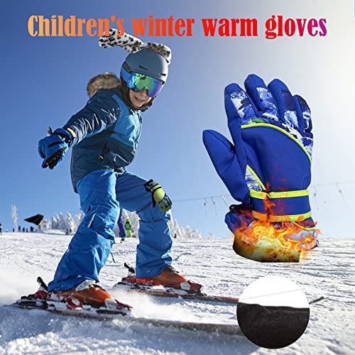 Gants de neige enfant M 6-8 ans imperméables et thermiques pour ski