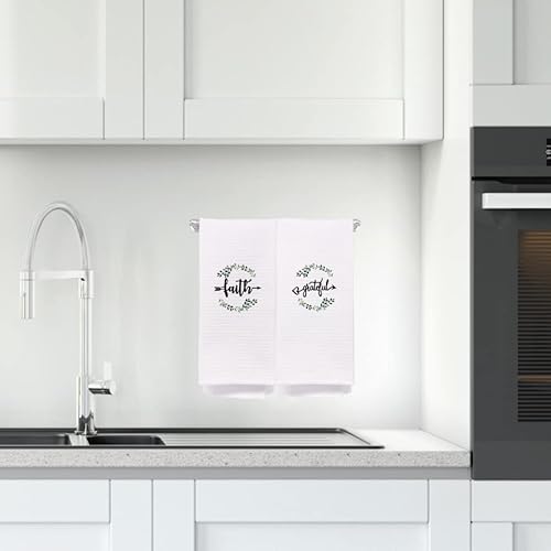 Negiga Hope Blessed Faith Grateful Wreath Dish Cloths Towels 24X16 Inch Set Of 4,Inspirational Religious Decor Decorative Dish Hand Towels For Kitchen Bathroom,Housewarming Gifts #TOP2