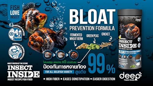 Image of Deep Bloat Prevention Formula with Insect Inside (Cricket) & Green Peas for All Gold Fish Variety Sinking Type Micro Pellet 100 Gm,Small