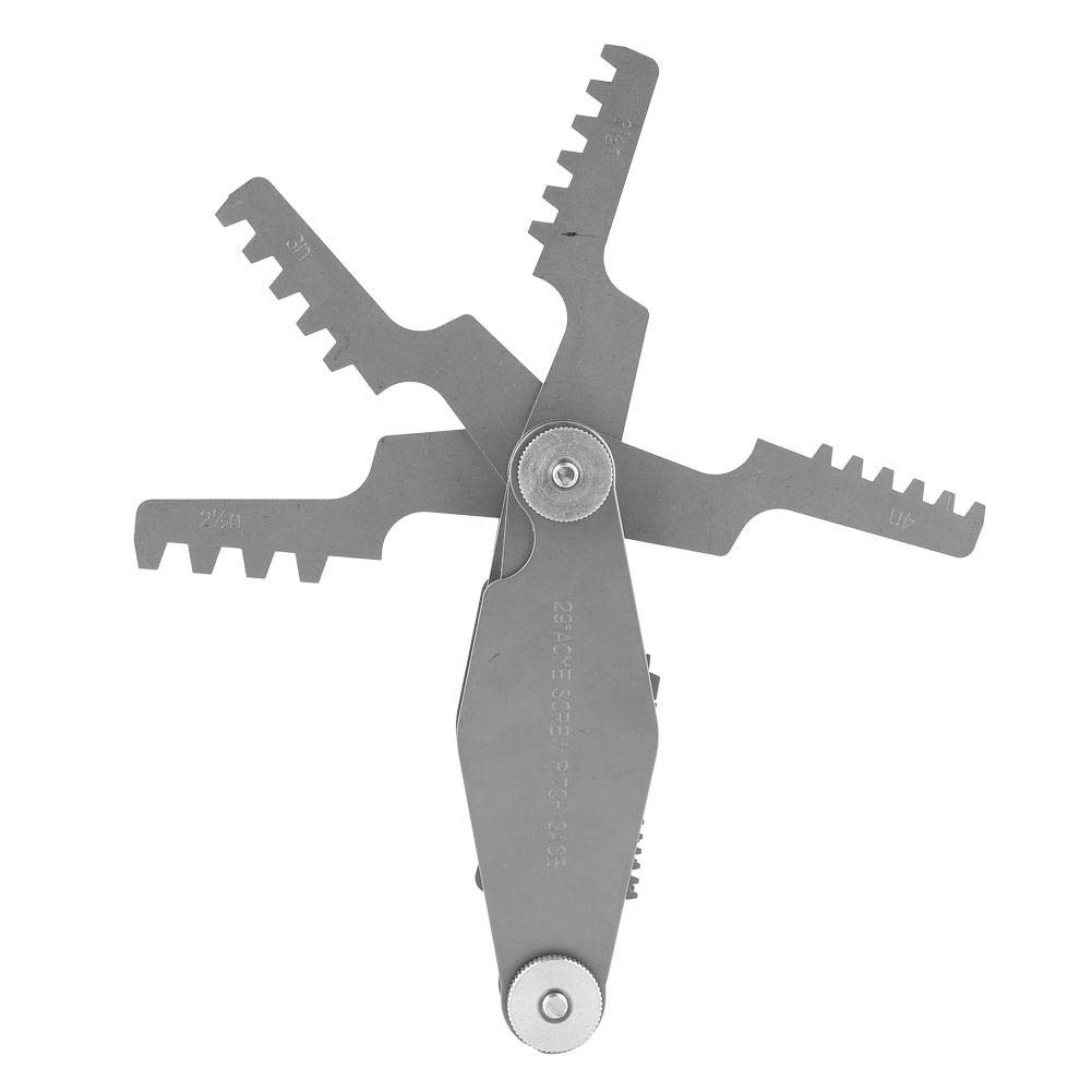 Jauge de Pas de Filetage en T, modèle de réglage de jauge de Filetage trapézoïdal en Forme de T, jauge de Filetage valant Un Outil de Mesure de Coupe(#1)