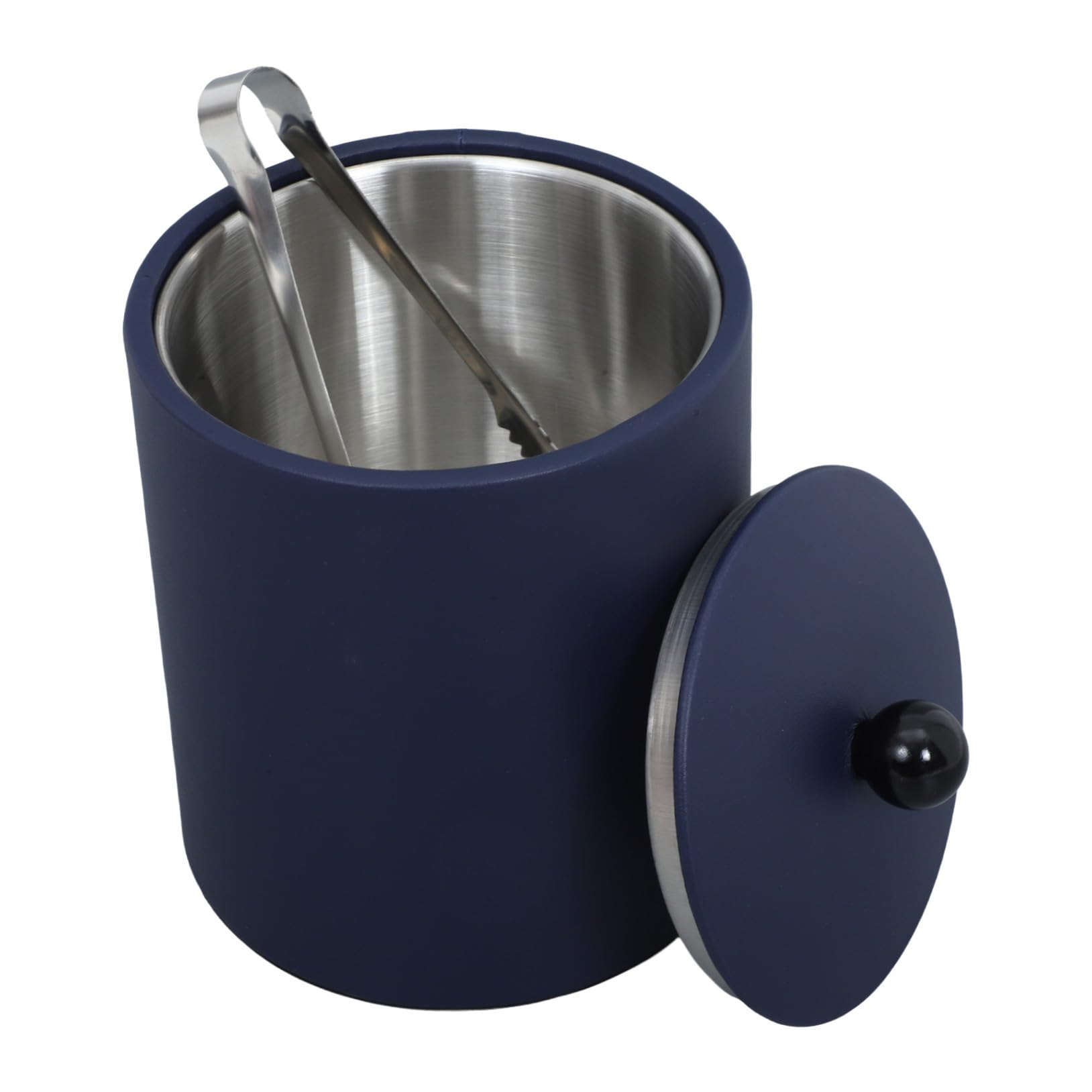 Seau à glace isotherme spacieux au design élégant en acier brossé