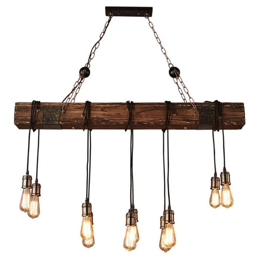 Lustre en bois naturel suspendu pour créer une ambiance de café créatif et de bar d'hôtel