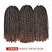 16 inch Spring Twist Crochet Braids Hair for Butterfly Locs Bomb Twist Crochet Hair Beyond Beauty Ombre Colors Synthetic Fluffy Hair Extension 3 Packs (16 Inch, M1B 30)
