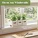 PERFNIQUE Indoor Herb Garden, Herb Planter Set with Tray, Farmhouse Indoor Plant Pots, Windowsill Herb Garden with Drainage(Planter only) for Indoor/Outdoor, Window Pots(White)