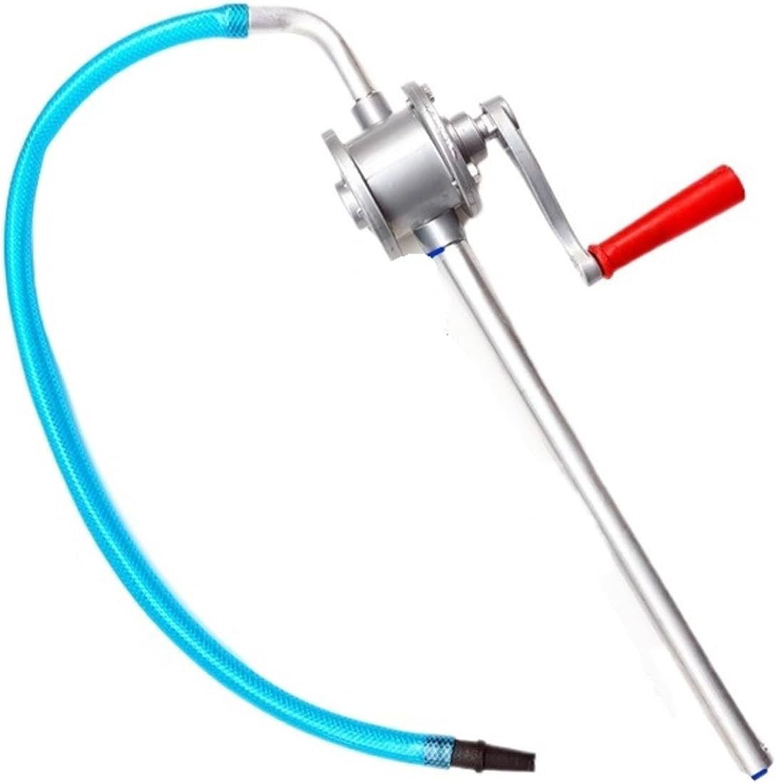 Drum Pump, Manual Hand Crank Oil Pump Aluminum Alloy Rotary For Gear Engine Transfer,Barrel Pump
