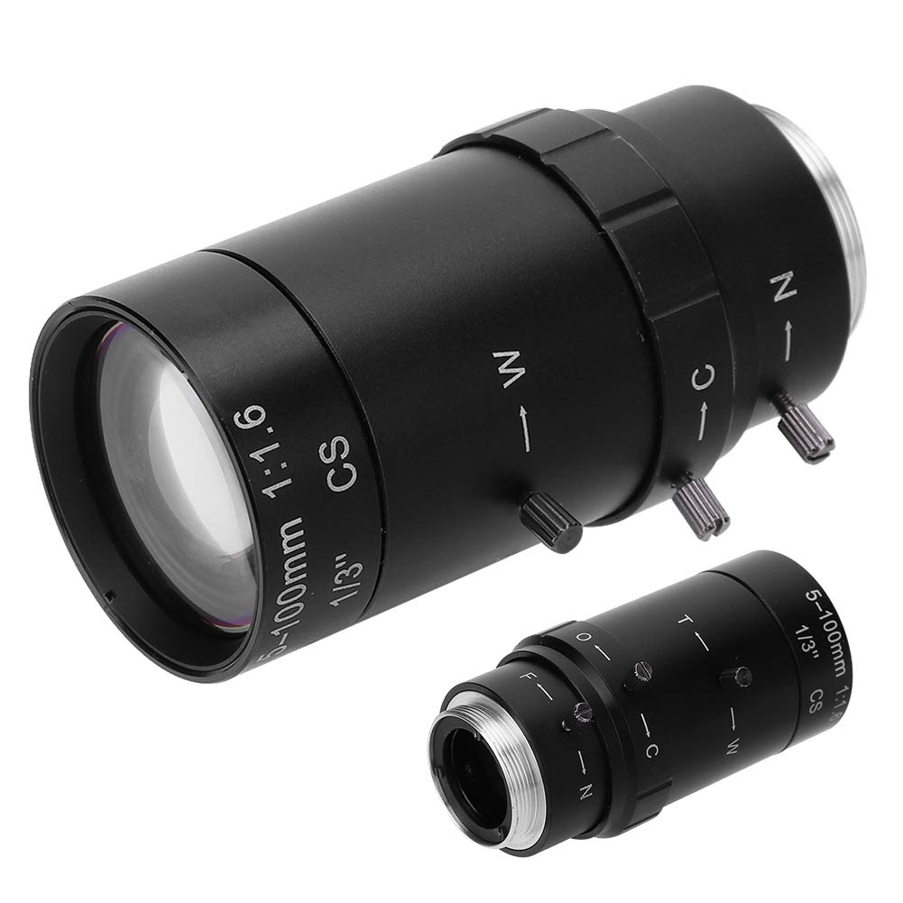 Zoom 1.3MP Obiettivo CCTV Montaggio CS Apertura Manuale Parti di Ricambio in Lega di Alluminio 5‑100 Mm per Telecamera di Sicurezza - Bassa Distorsione, Alta Compatibilità