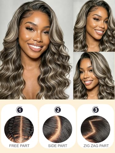 Image of Sunber Natural Loose Wave 13x4 Lace Frontal Human Hair Wigs 26inch