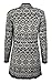 FashionMark Women's Tribal Knitted Cardigan L (12) Black