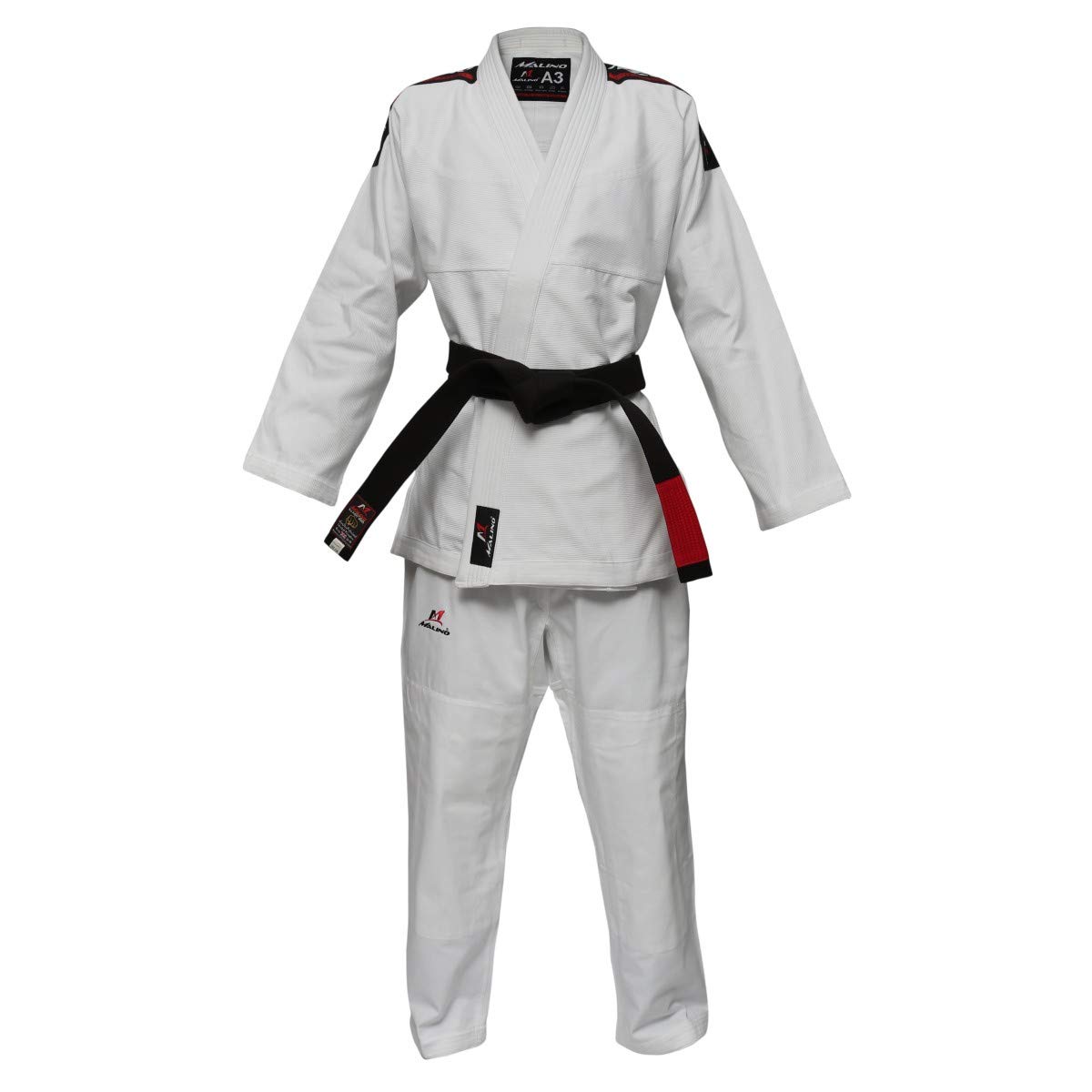 Malino Uniforme di alta qualità per BJJ GI, BJJ, BJJ Uniforme Super Fit Pearl Weave, 350 g/m² (bianco, A3), bianco, Taglia unica
