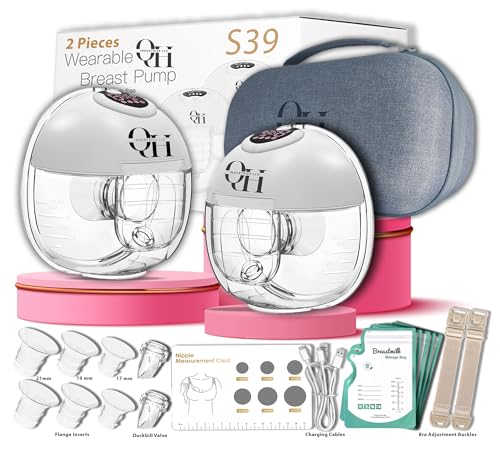 Hands Free Breast Pump - Lightweight Portable,Electric Breast Pump with Baby Mouth Technology -BPA-Free with 4 Modes &12 Levels,Breast Pumps with 17/19/21/24MM Flange with 5Milk Storage Bags (White)