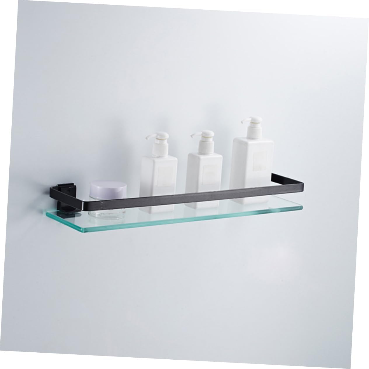 Bathroom Glass Shelf Tempered Glass Storage Rack Multi-Functional Home Storage Organizer Installation Accessories