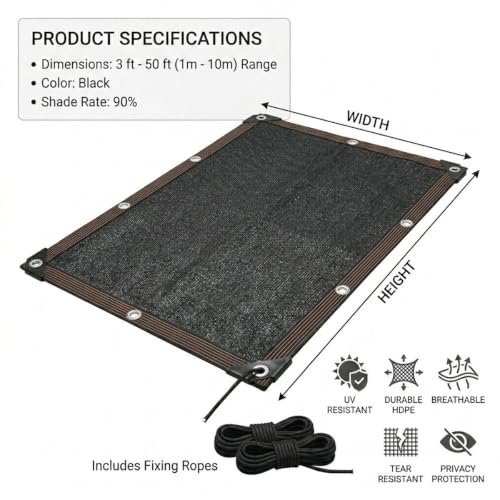 Filet ombrage potager renforcé et durable pour extérieur