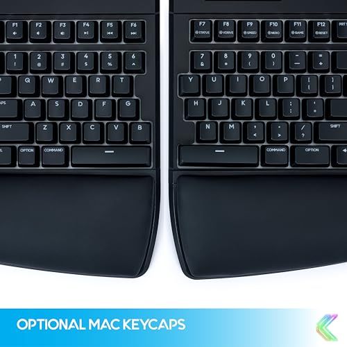 Image of KINESIS Freestyle Edge RGB Plus Split Mechanical Keyboard | Hotswap Linear Switches | RGB | Ergonomic | Detachable Palm Support | Fully Programmable | Mac Keycaps Included | Lift Kit Included