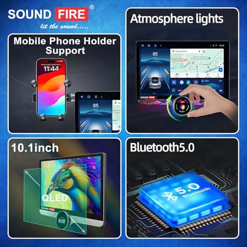 Image of SOUND FIRE Skywalker 10.1 Inch 2K Diamond 2GB RAM / 32GB ROM with DSP /Android Auto /CarPlay Android Car Stereo