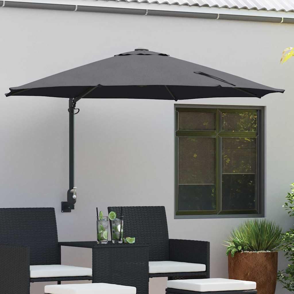 SYDE Parasol ogrodowy antracyt 248 x 248 x 148 cm