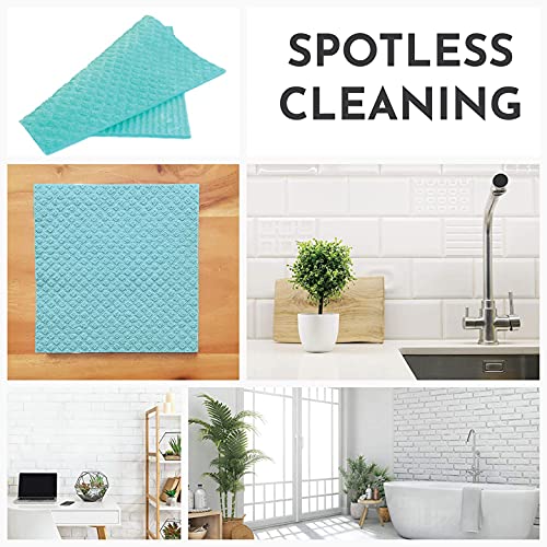 Image of The Honest Home Co. | Sponge Wipes for Kitchen | Large Size | 5 Pieces - Multicolour | 100X Reusable | Lint - Free | Biodegradable