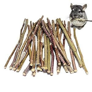 ECOVENIK Apple Sticks 120 gram Rabbit & Hamster Chew Toys – 100% Natural & Organic Chinchilla Food, Treats for Guinea Pig, Squirrels, Parrots & Other Small Animals (Made in Ukraine)