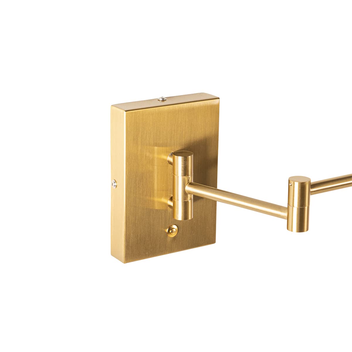 Qazqa led Design Verstellbare Wandleuchte, Wandlampe - Notia - Gold, inkl. 9.5W integrierter LED, 2700K, warmweiß, dimmbar, 11cm, Ideal als Schlafzimmerlampe und Wohnzimmerlampe