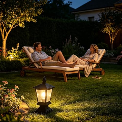 Lampadaires solaires étanches et lampe décorative intelligente pour extérieur