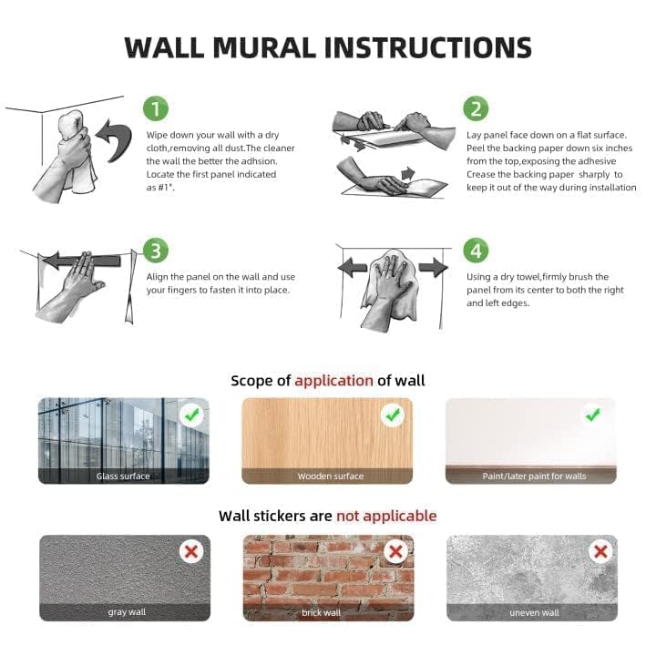 Denylo pro 42.1x23.6 inch Boho Half Sun Wall Decal Large Wall Decal Sunshine Wall Stickers Vinyl Wall Decals Removable Peel and Stick Wall Stickers for Nursery Room Playroom Decor