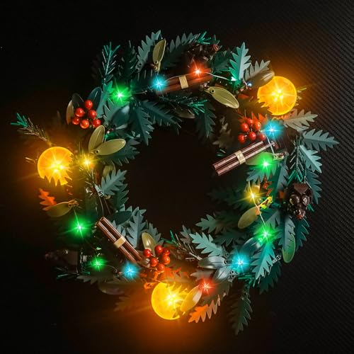 BrickBling LED Light Kit Compatible with Lego Icons Wreath, Decorative Lighting Compatible with Lego 10340 (No Model) by BrickBling - Used condition - US$5.37