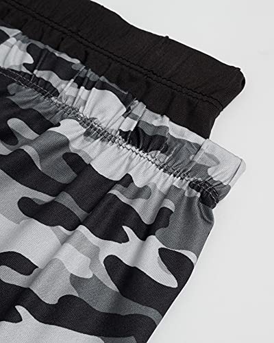 Rene Rofe Girls Under Dress Dance And Bike Short (2 Pack), Size Medium/(7-8), Black/Grey/Black Camo #TOP2