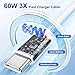 Susnwere 3Pack USB C to USB C Cable 6Ft for Apple iPhone 17 Air 16 15/Pro Max Charger Cord,60W 3.1A C to C Fast Charging Cables for MacBook Air, Mac Book Pro 2024 Samsung S25/24 and More