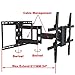 VideoSecu 24 inch Extension Full Motion Swivel Articulating TV Wall Mount Bracket for Most 40"-90" LED LCD OLED UHD Plasma Flat Screen TV with VESA 684x400,600x400,400x400,200x200mm MW480B BCL