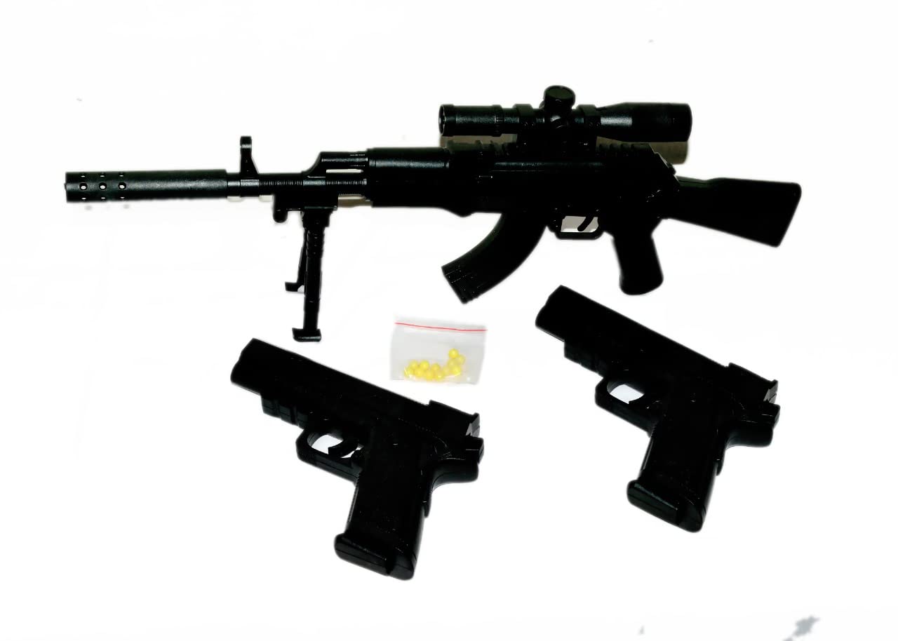 MA (Pack of 3) Hand Gun ++ PRO with BB Bullets Completely Safe for Kids Boys
