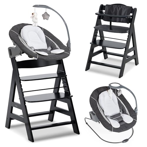 hauck Alpha+ Newborn Set Deluxe - Baby Holz Hochstuhl ab Geburt...