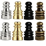 Glveaoui Pack of 8 Solid Metal Lamp Finials Caps Knob for Lamp Shade Harp Holder Lamp Decoration Accessories, 1 Inch Tall