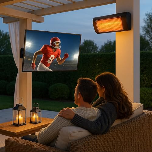ZeboZap Outdoor TV Mount & Patio Heater Bundle – No-Drill Full Motion Mount for 19”-50” TVs & Infrared Electric Heater with Remote | Weatherproof | Fits Gazebos, Patios, Pergolas - Image 4